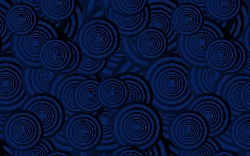 Dark blue texture with circles, blue circles texture, retro texture, dark  creative background, HD wallpaper | Peakpx