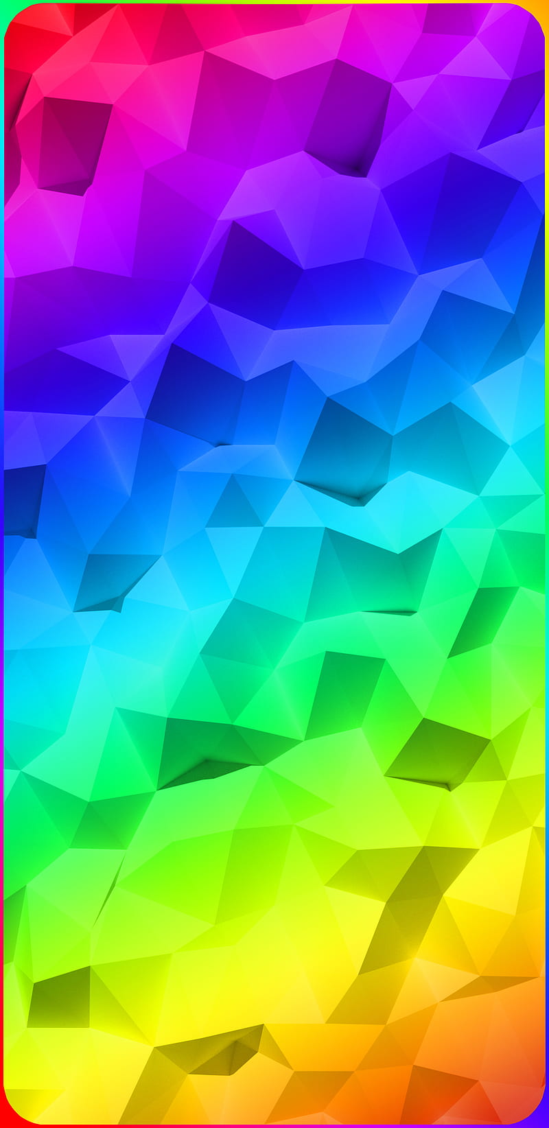 S8 Chroma, abstract, colours, rainbow, razer, triangles, HD phone wallpaper