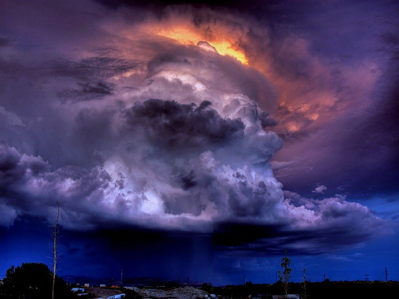 Threat, nature, clouds, sky, storm, HD wallpaper