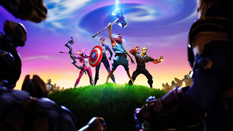 Fortnite x Avengers, HD wallpaper