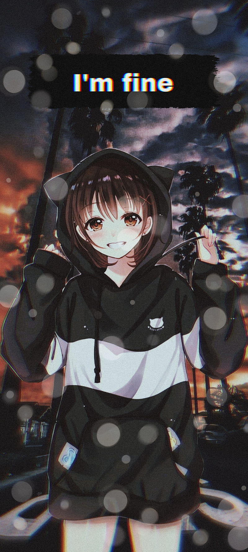 Im Fine, anime, sad, HD phone wallpaper | Peakpx