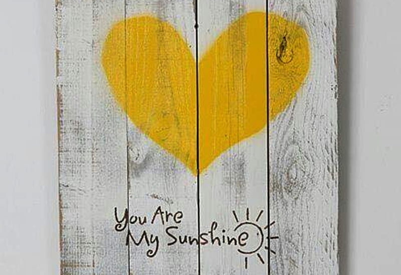 you are my sunshine, cool, graphy, sun, heart, HD wallpaper
