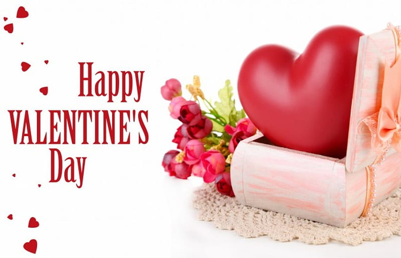 Valentine's Day Love, Happy Valentines Day, doily, s, lace, ribbon, box, bow, roses, corazones, Valentines, Valentines Day, heart, Valentine, flowers, pearls, HD wallpaper