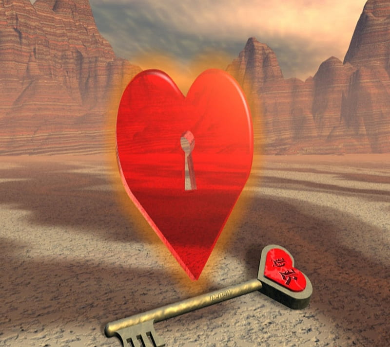 Key To My Heart, love, red, HD wallpaper | Peakpx