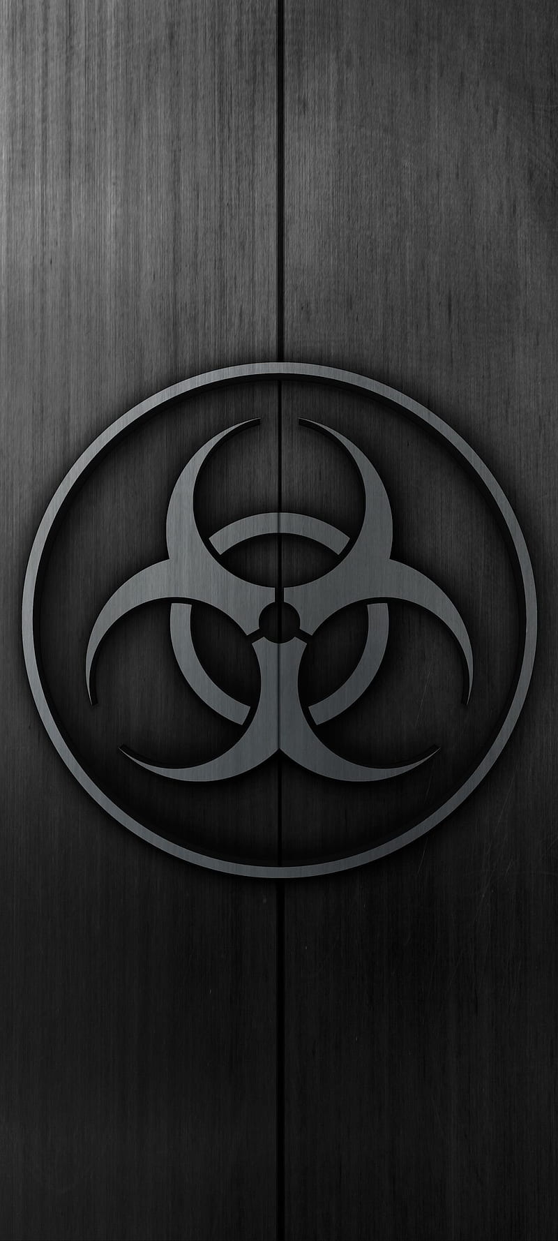 Biohazard sign, black, black steel, technology, HD phone wallpaper