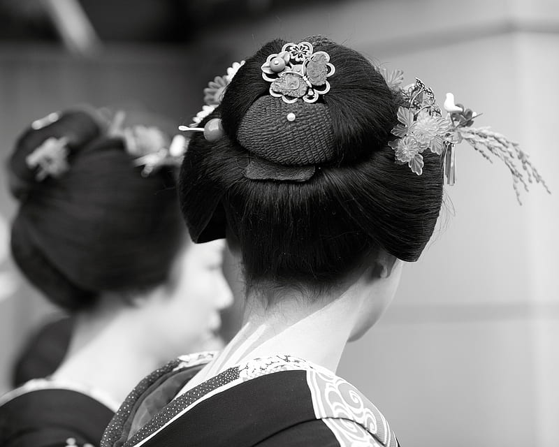 TRADITION, culture, graphy, japan, kyoto, bw, hairstyle, beauty, maiko,  traditional japanese woman, HD wallpaper | Peakpx