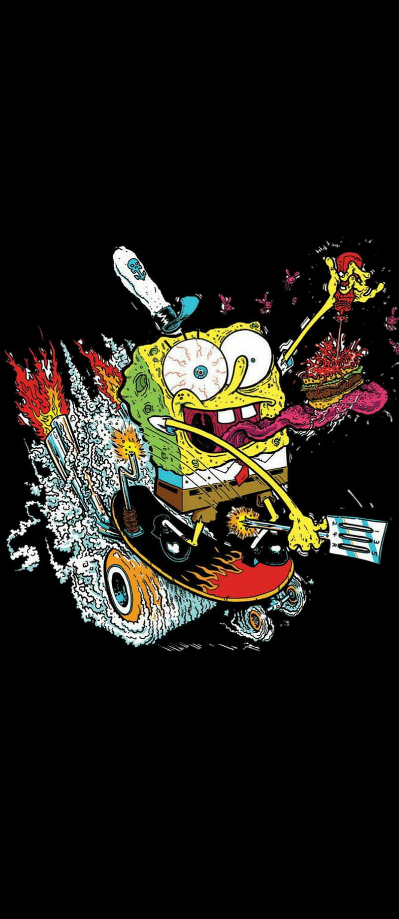 Sponge Bob, cool, crazy, turbo, HD phone wallpaper