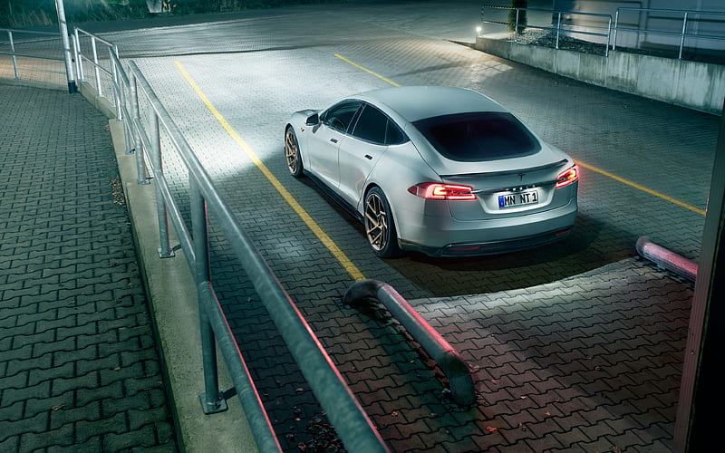 Tesla Model S Novitec 2018 cars, parking, Model S, electric cars, Tesla, HD wallpaper