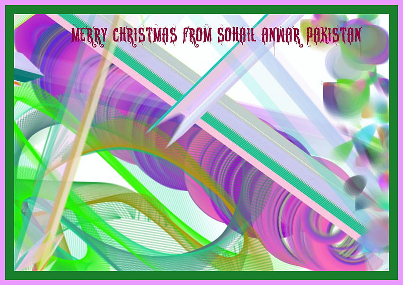 Merry Christmas card, digital art, abstract, other, HD wallpaper
