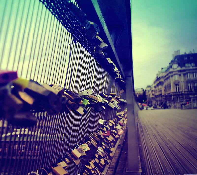 Lock, bridge, love, vintage, HD wallpaper