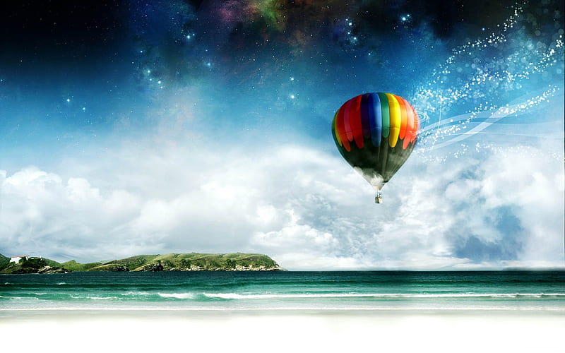 colorful hot air balloon ride-Creative Design, HD wallpaper