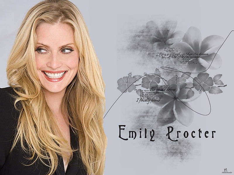 Emily Procter, csi, actress, beauty, smile, HD wallpaper
