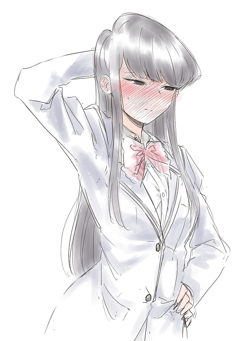 Komi-san wa, Comyushou desu., anime girls, school uniform, JK, small boobs,  manga sketch, HD phone wallpaper | Peakpx