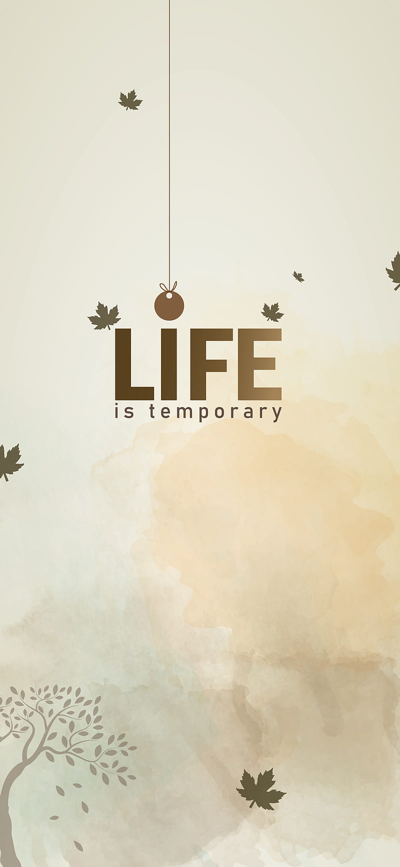 Life is Temporary, islam, islamic, leaf, life, muslim, nature, tree, HD phone wallpaper