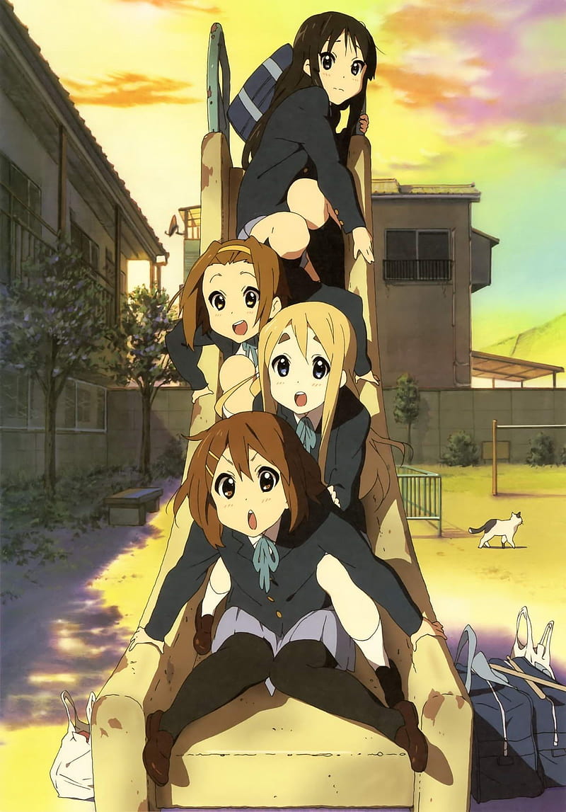 K-on, anime, girls, cute, mio, yui, ritsu, mugi, HD phone wallpaper