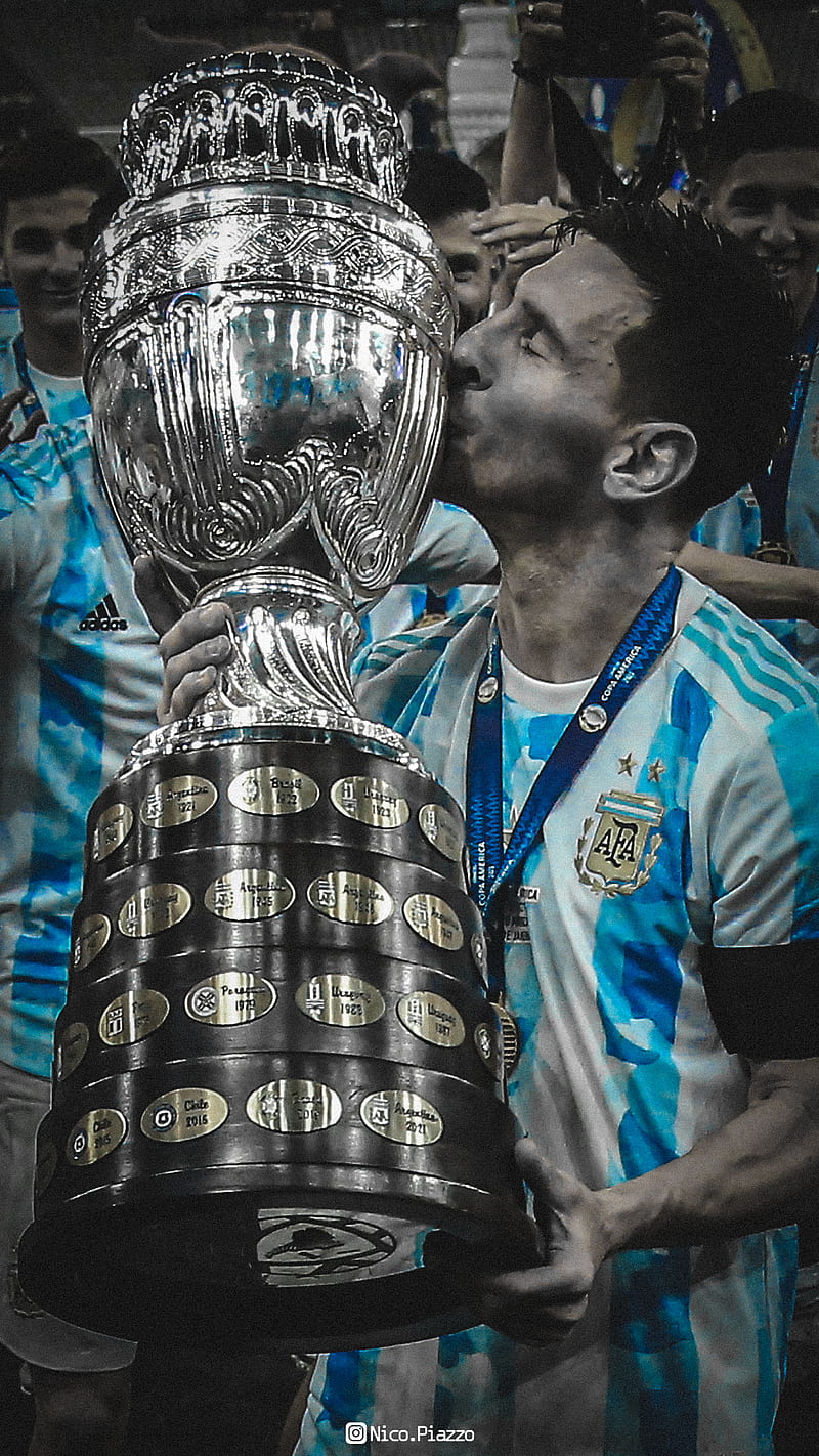 MESSI ARGENTINA CUP, champions, lionel, barcelona, camepon, copa america, football, seleccion, futbol, HD phone wallpaper
