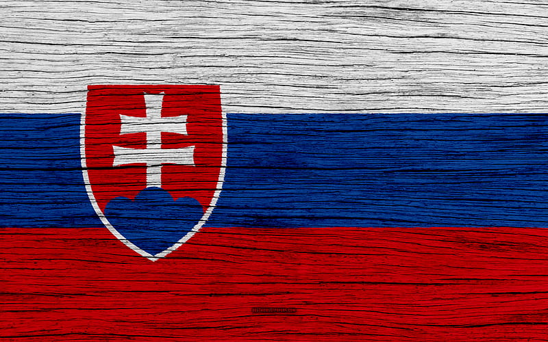 Flag of Slovakia Europe, wooden texture, Slovak flag, national symbols, Slovakia flag, art, Slovakia, HD wallpaper