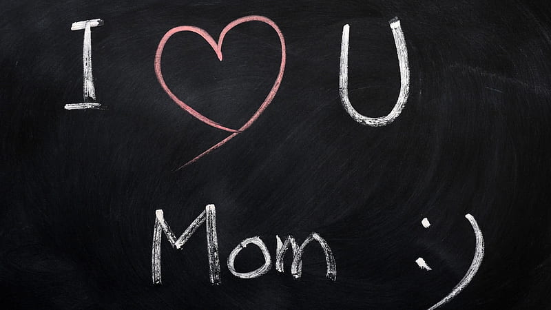 I Love You Mom In Black Board Mom Dad, HD wallpaper