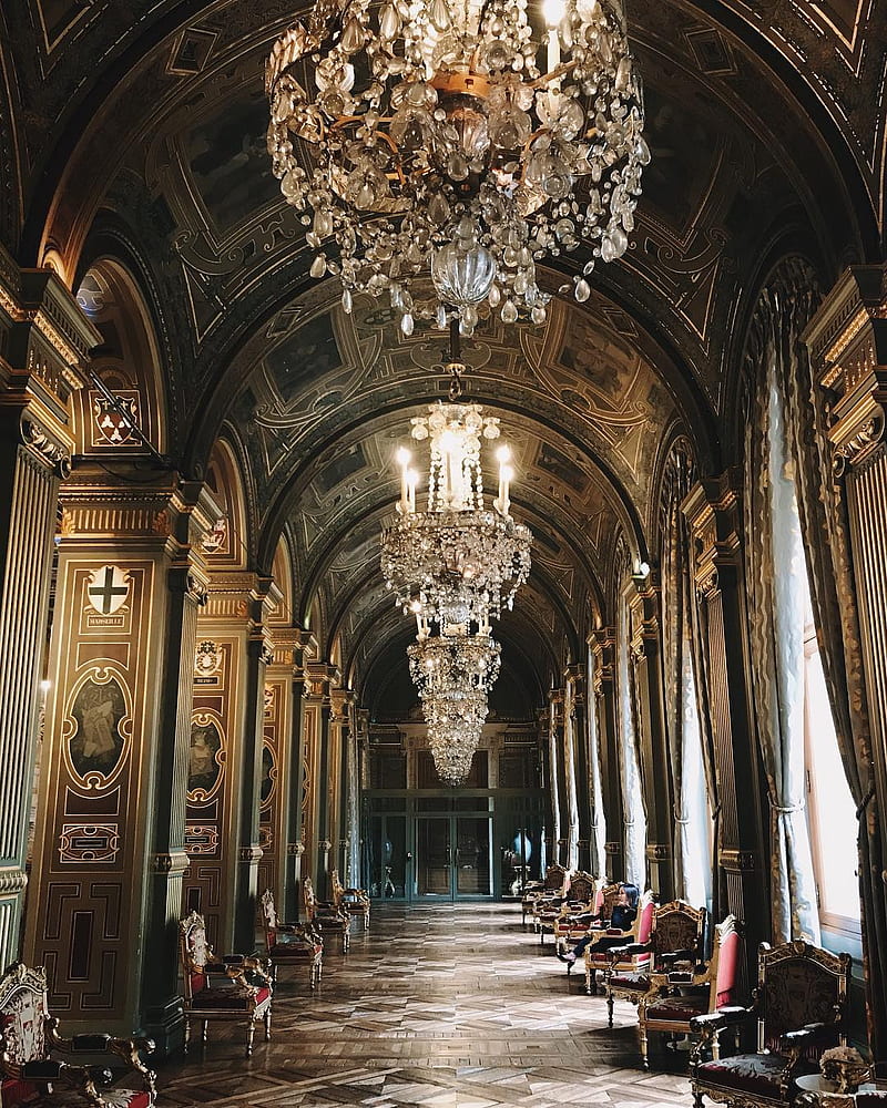 Magnificent, chandeliers, palace, HD phone wallpaper