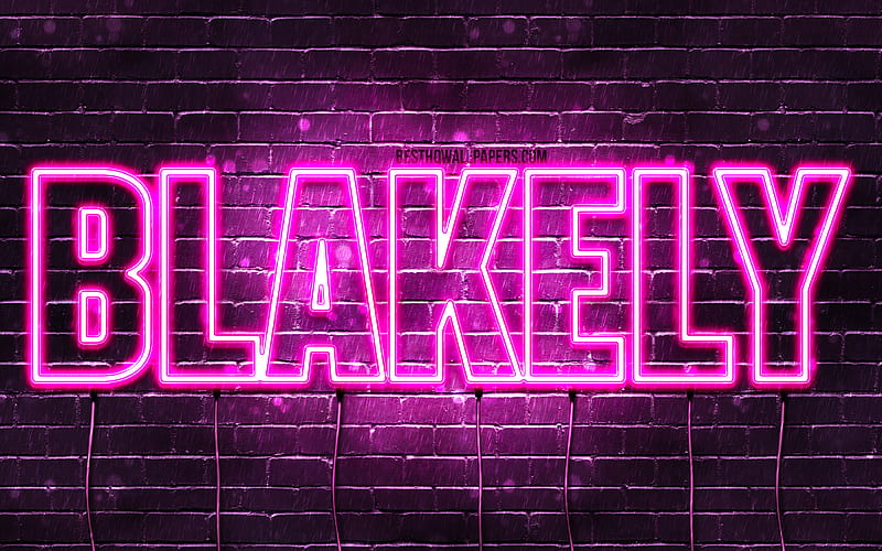 Blake with names, female names, Blake name, purple neon lights ...