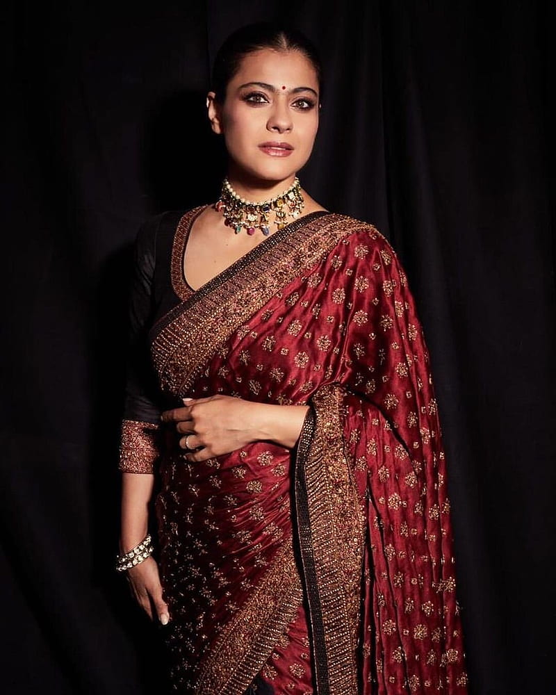 Kajol, sari, fashion design, Bollywood Actress, Queen, Tamil Actress, Actress, HD phone wallpaper