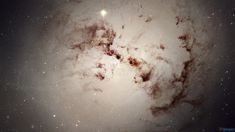 Elliptical Galaxy, stars, nebula, space, clouds, galaxies, HD wallpaper