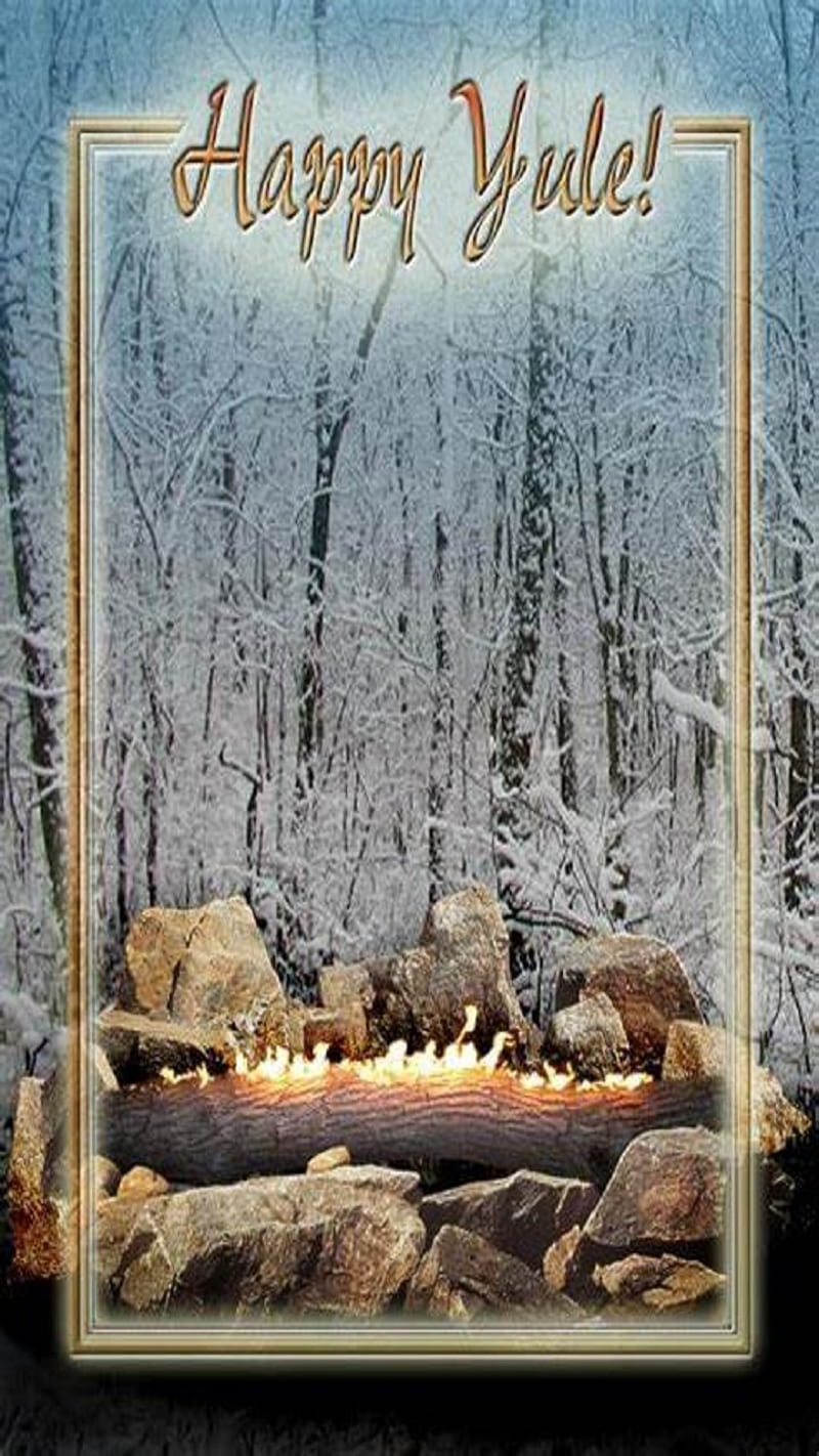 yule log, christmas, winter, holiday, HD phone wallpaper