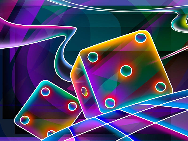 5 + 4 (colorful 3D), colorful, quadrangle, 3d and cg, checked, cube, squares, dice, trippy, 3d, neon, HD wallpaper