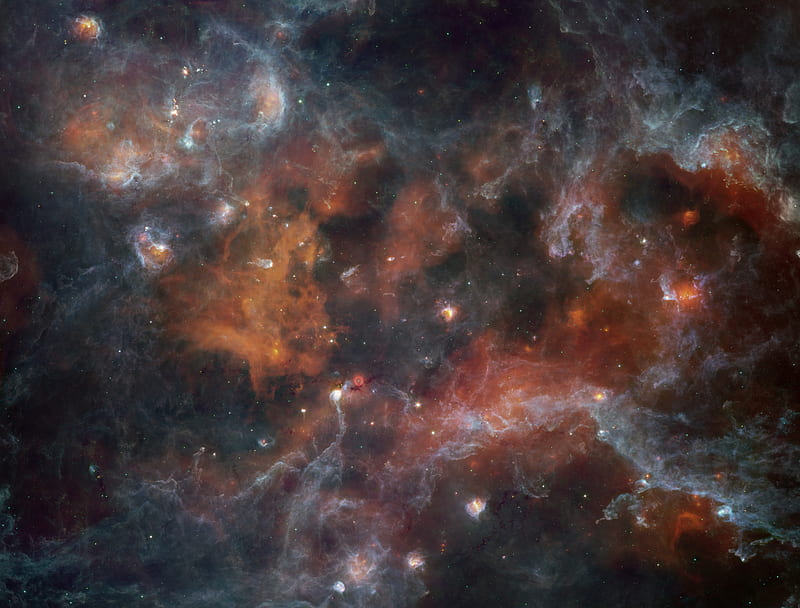 nebula, space, stars, brown, HD wallpaper