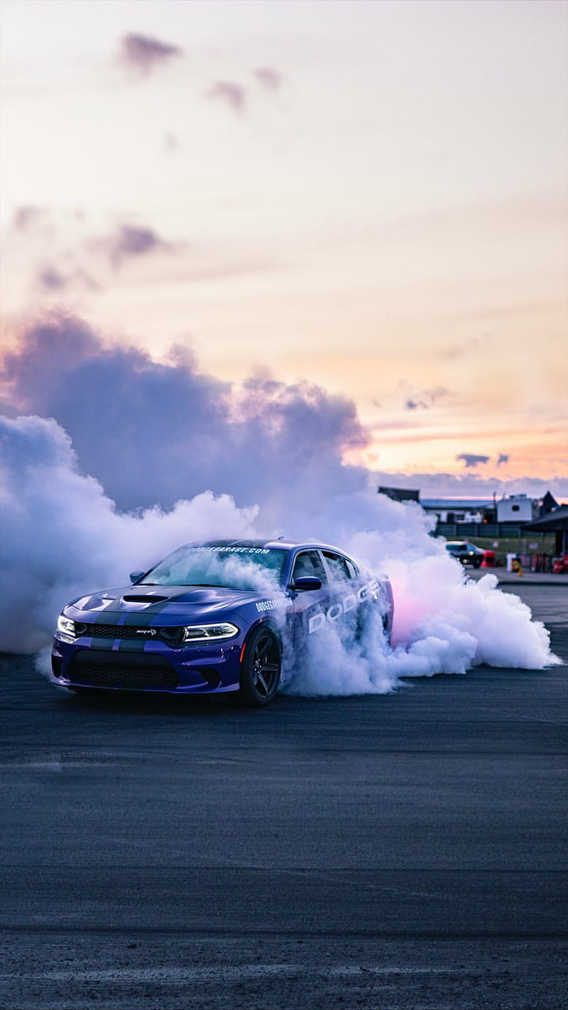 Charger burnout, carros, muscle, HD phone wallpaper