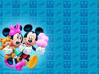 Minnie Mouse And Mickey Mouse With Background Of White And Pink Hearts HD Minnie  Mouse Wallpapers | HD Wallpapers | ID #55972