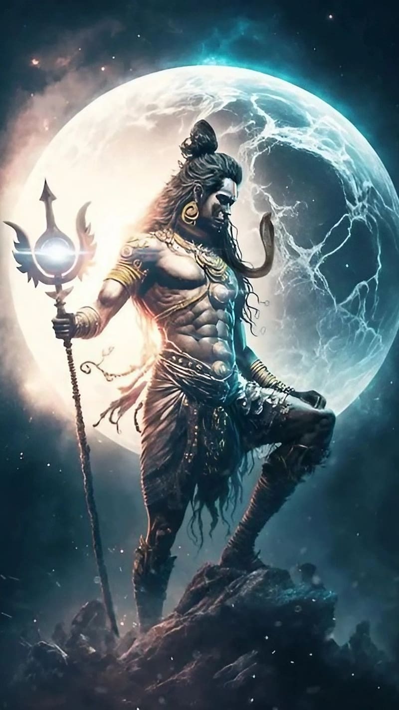 God's, Lord Shiva Animated, Moon Background, god, mahadev, HD ...