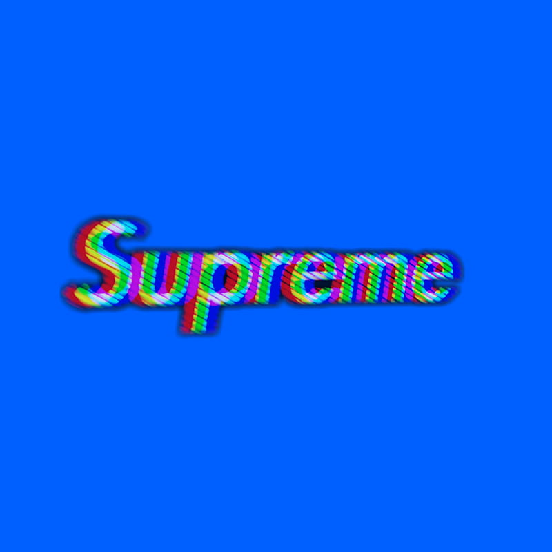 Supreme Blue, blue, blue, borroso, background, supreme, HD phone wallpaper