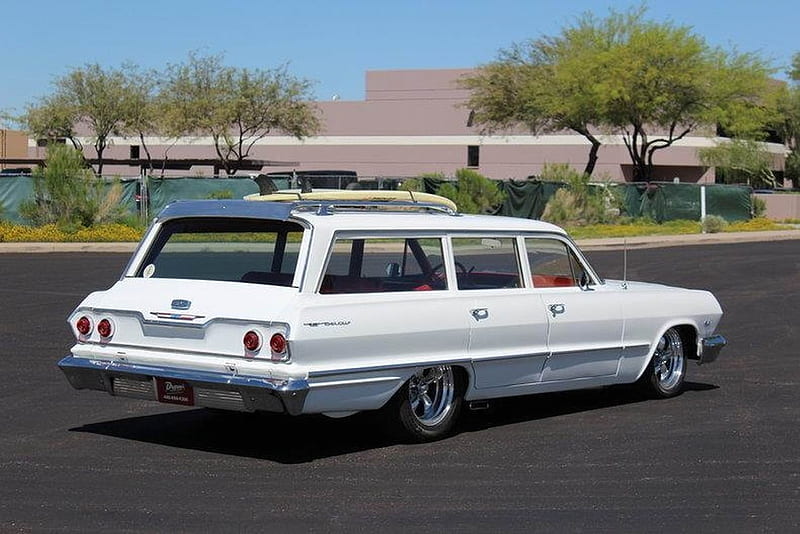 1963 Chevrolet Bel Air Wagon, Old-Timer, Car, Chevrolet, Bel Air, Wagon, HD wallpaper