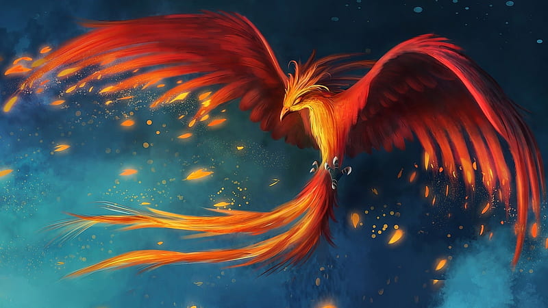 Phoenix Art, phoenix, artist, digital-art, HD wallpaper