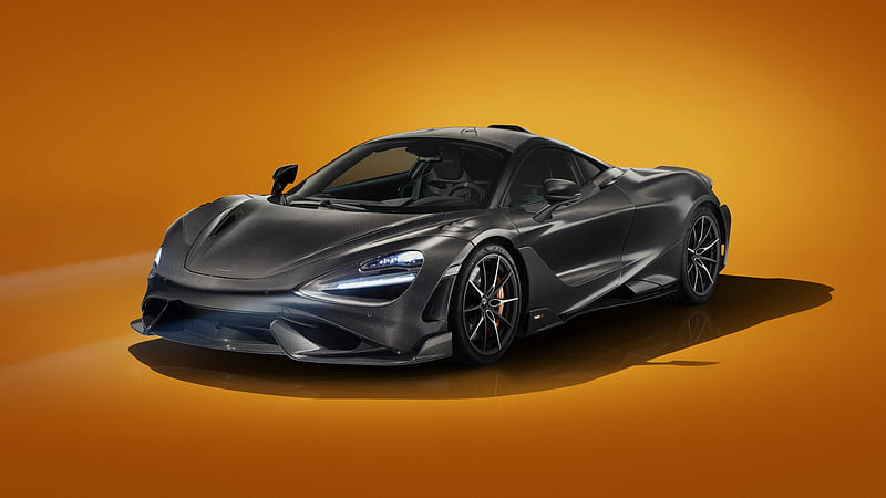 Black McLaren 765LT Visual Carbon Fibre 2020 Cars, HD wallpaper