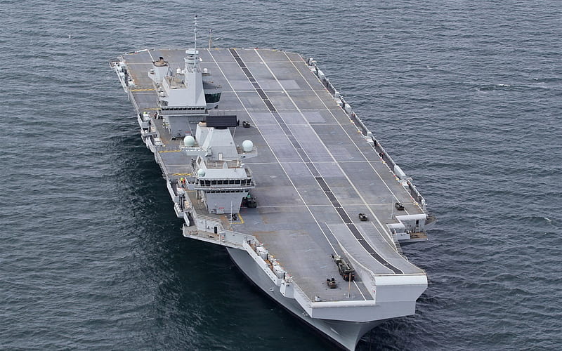 British aircraft carrier, HMS Queen Elizabeth, British Navy, modern aircraft carriers, HD wallpaper