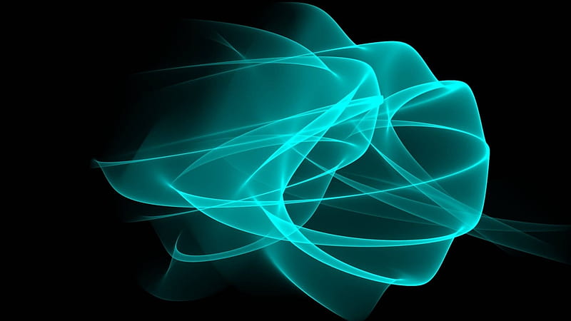 Space entity, turquoise, black backgrounds, 3D, space, entity, abstract, HD wallpaper