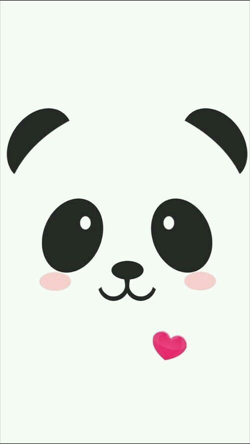 pattern with panda. Cute panda face. Doodle cartoon wallpaper. i Greeting  Card by Pakpong Pongatichat