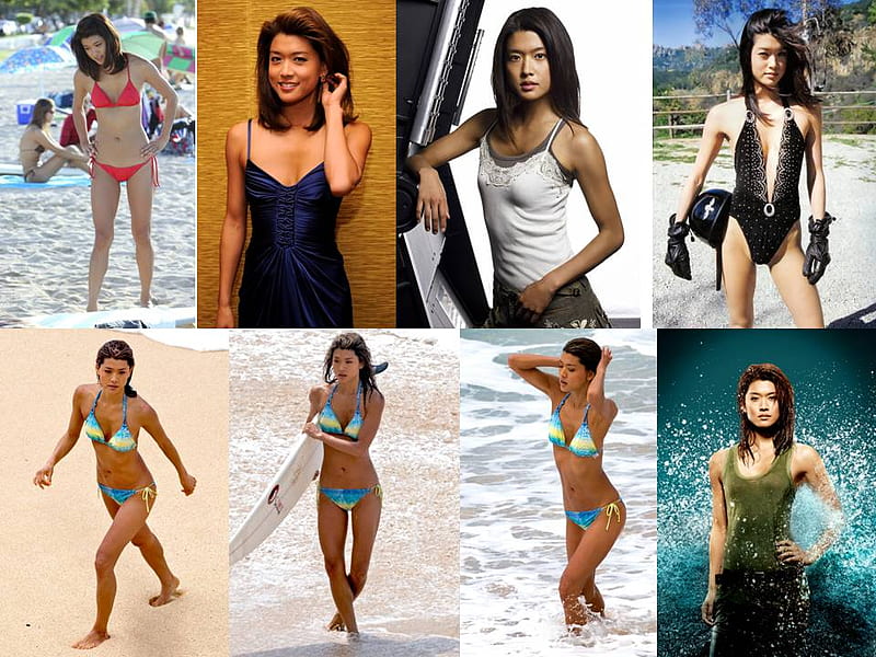 Grace Park, beach, actress, park, hawaii five-0, montage, grace, sexy, HD wallpaper