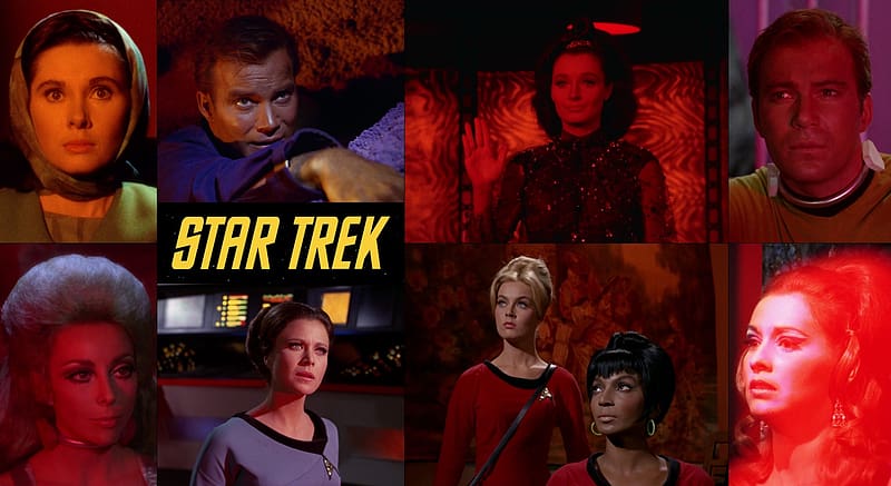Star Trek Red and Orange, Kirk, Uhura, Miranda Jones, Star Trek, Romaine, Dr Jones, HD wallpaper