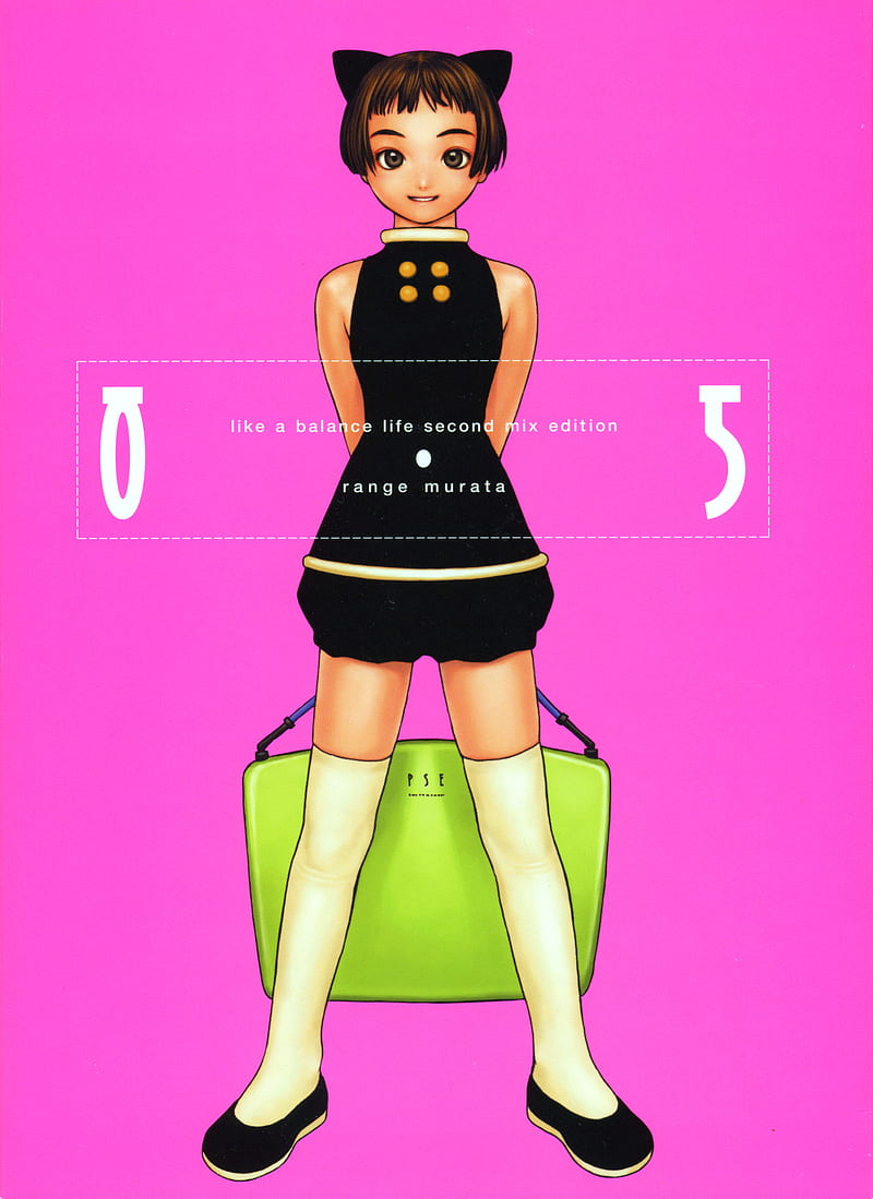 Murata Range, front cover, pink background, short hair, handbags, anime girls, anime, HD phone wallpaper