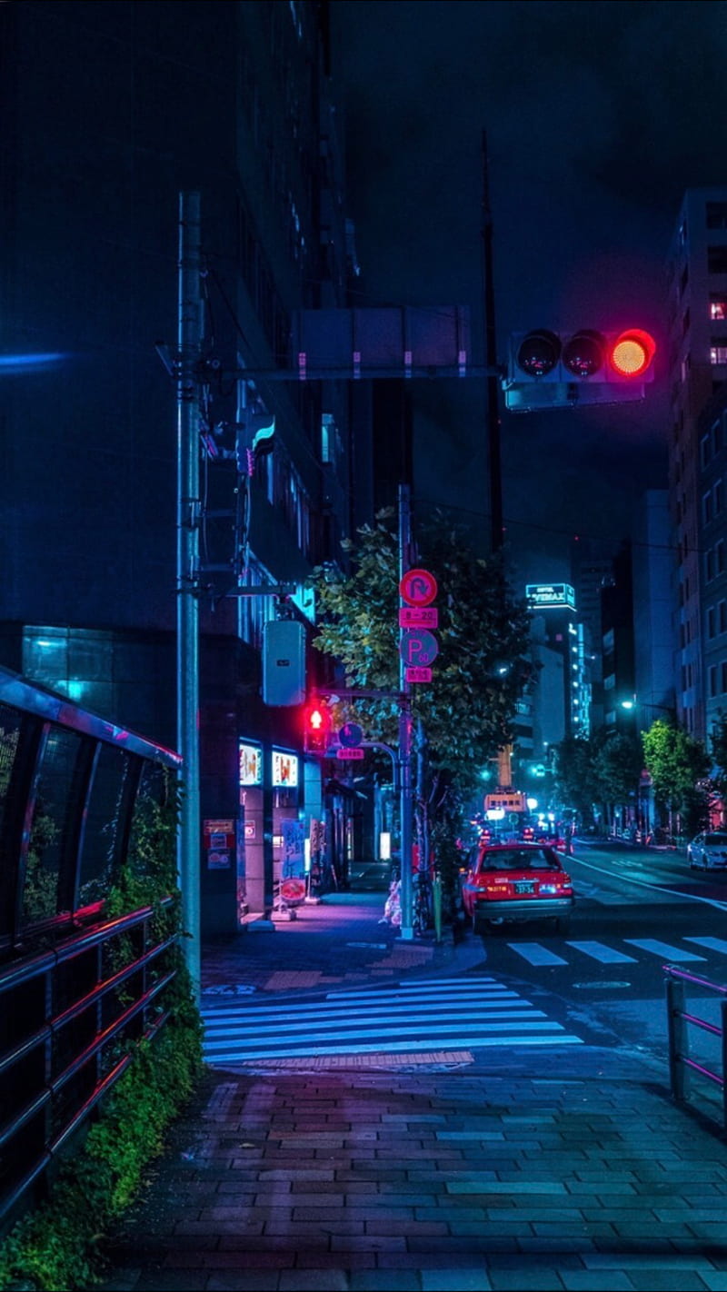 Calle japonesa, corredor, espada, ciudad, japón, luces, movimiento, noche,  tokio, Fondo de pantalla de teléfono HD | Peakpx