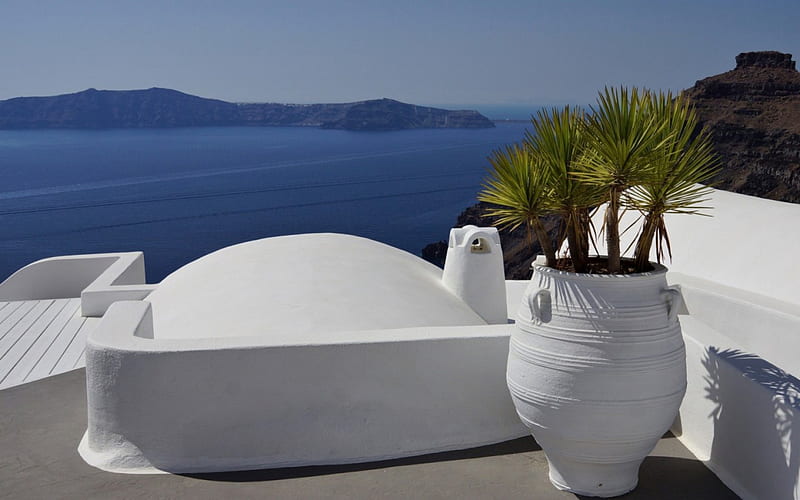 Greece, view, travel, white, sea, HD wallpaper | Peakpx
