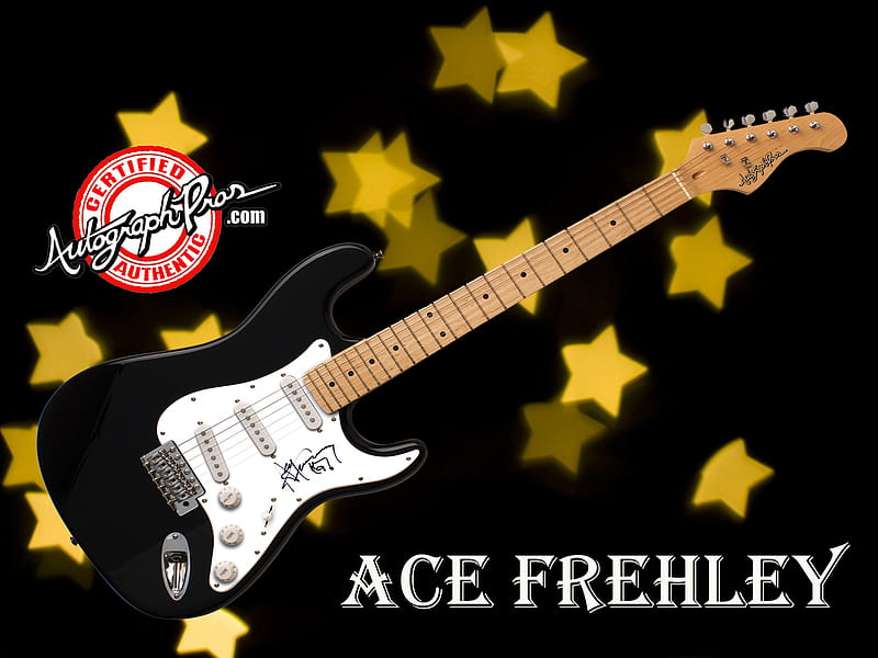 Kiss Ace Frehley Autographed Guitar , autographed guitar, kiss memorabilia, ace frehley, kiss, HD wallpaper