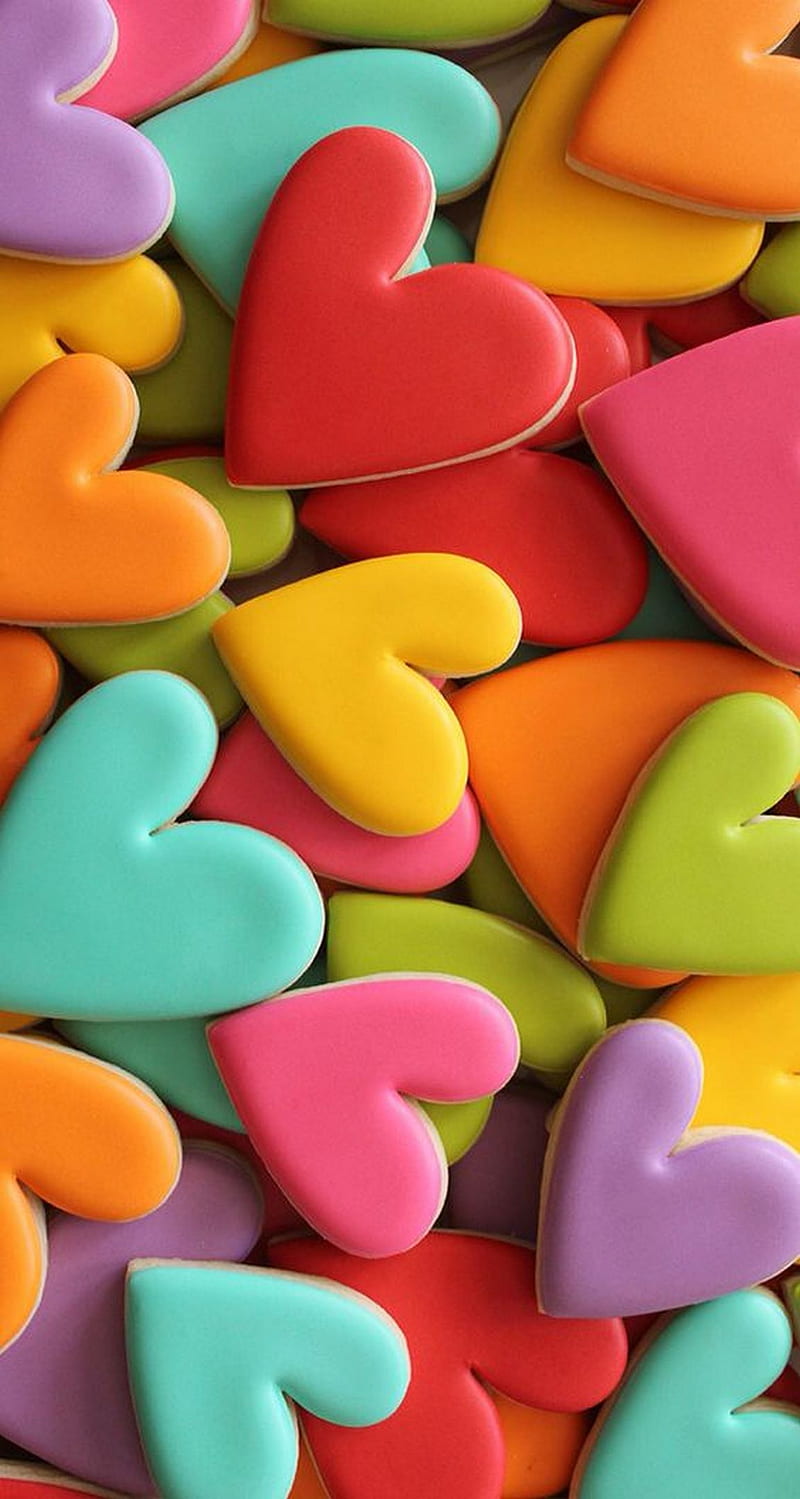 corazones, amour, colors, full, grateful, green, heart, hearts , love, pink, red, HD phone wallpaper