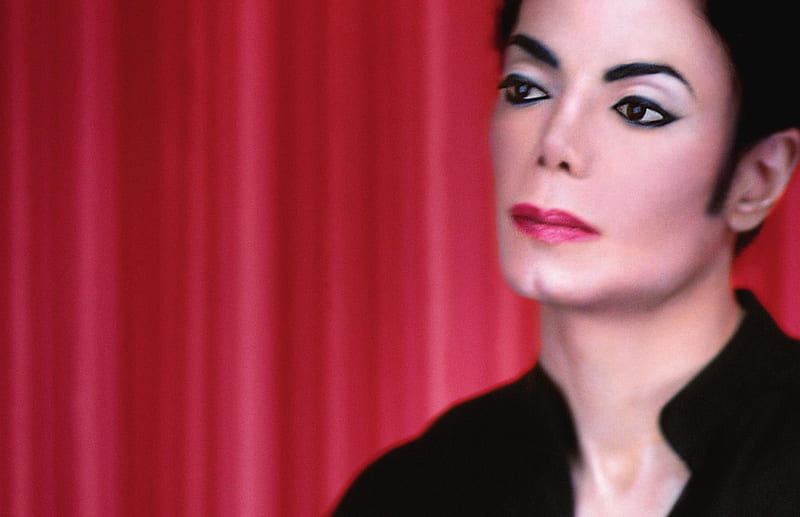 Mike, another style , red, michael jackson, stare, artist, look, another, succes, black, sad eyes, singer, entertainment, legend, glamour, fashion, idol, style, HD wallpaper
