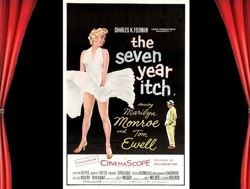 the seven year itch01, posters, comedy, classic movies, the seven year itch, HD wallpaper