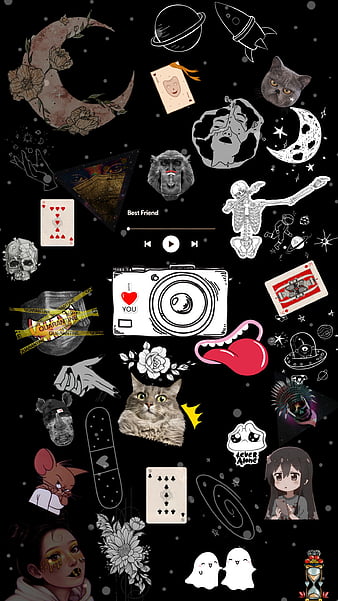 Aesthetic, black, boys, cloud, dark, darkness, galactic, girls, sad, stickers, HD phone wallpaper