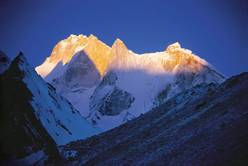 Snow on mountain, himachal pradesh, sunlight, india, abstract, snow,  mountains, HD wallpaper | Peakpx